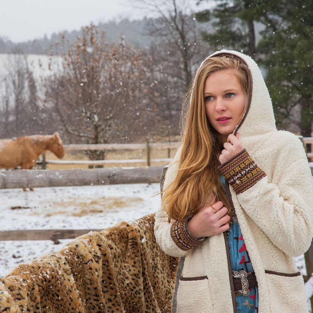 Tasha Polizzi Wren Hoodie Faux Sherpa